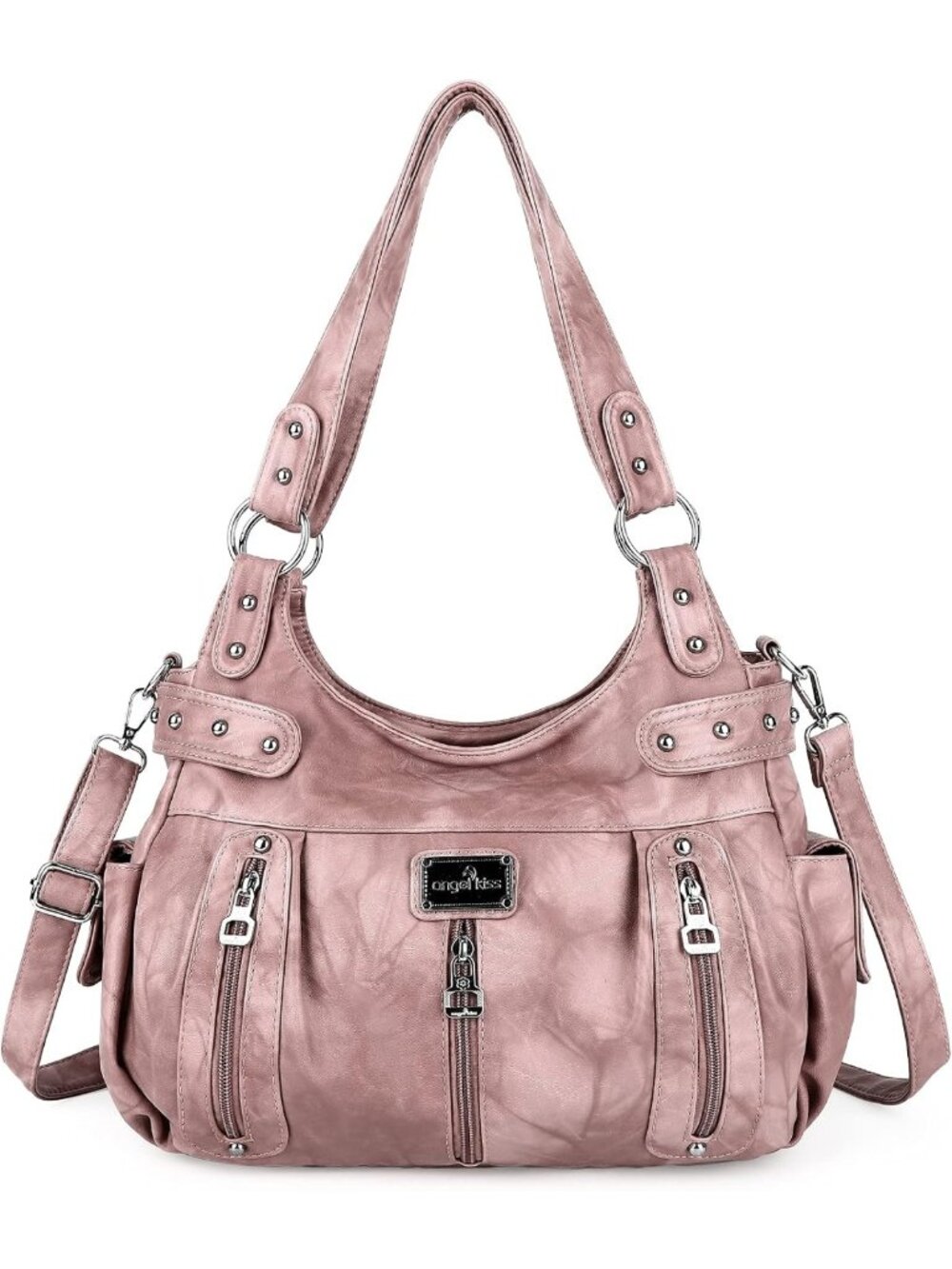 Stylish Large Faux Leather Crossbody Hobo Tote Bag for Women - Versatile Handbag